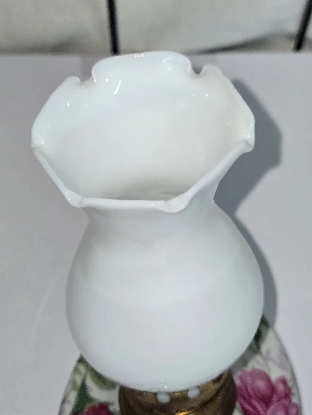 Vintage Miniature White Porcelain  Genie Oil Lamp
